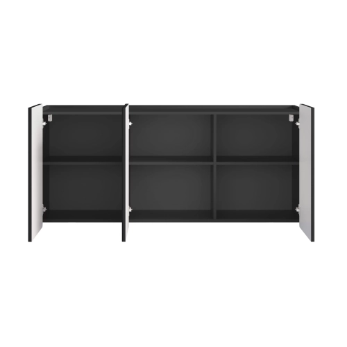 Komoda Malmi 150 cm wisząca - czarny mat / złoty